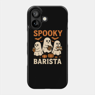 Spooky Barista Halloween Ghost Coffee Graphic Gift Phone Case