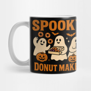 Spooky Donut Maker Halloween Ghost Baking Graphic Gift Mug