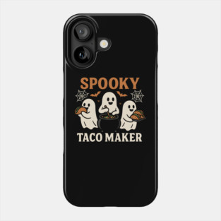 Spooky Taco Maker Halloween Ghost Cooking Graphic Gift Phone Case