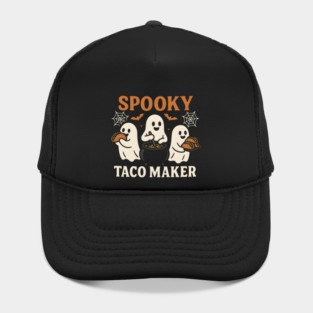 Spooky Taco Maker Halloween Ghost Cooking Graphic Gift Hat