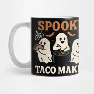 Spooky Taco Maker Halloween Ghost Cooking Graphic Gift Mug