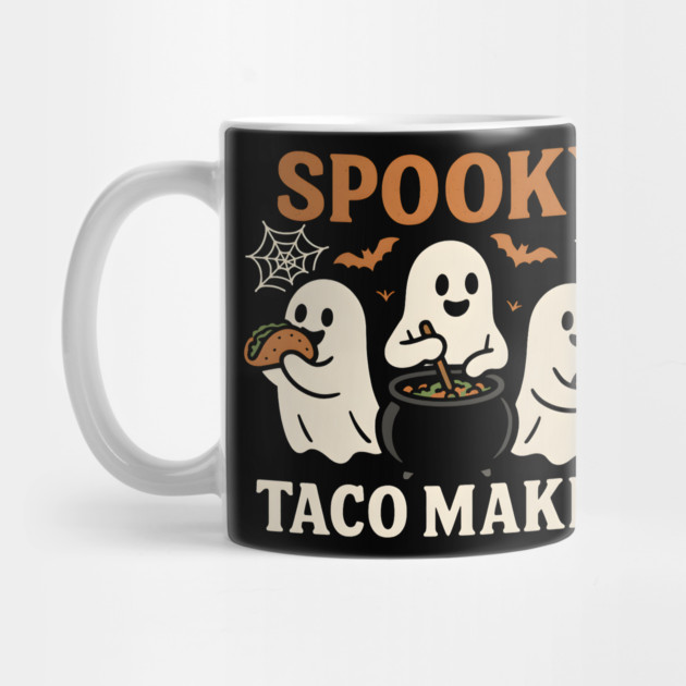 Spooky Taco Maker Halloween Ghost Cooking Graphic Gift by MakerMind8.2