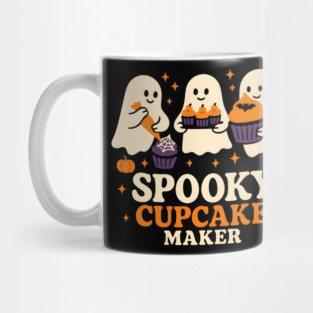 Spooky Cupcake Maker Halloween Ghost Baking Graphic Gift Mug