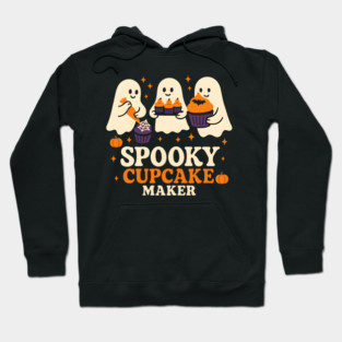 Spooky Cupcake Maker Halloween Ghost Baking Graphic Gift Hoodie