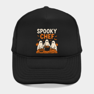 Spooky Chef Halloween Ghost Cooking Graphic Gift Hat