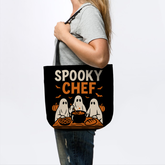 Spooky Chef Halloween Ghost Cooking Graphic Gift by MakerMind8.2