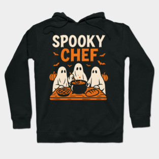 Spooky Chef Halloween Ghost Cooking Graphic Gift Hoodie