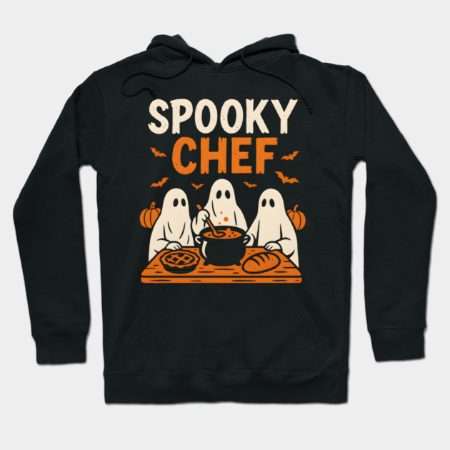 Spooky Chef Halloween Ghost Cooking Graphic Gift Hoodie by MakerMind8.2