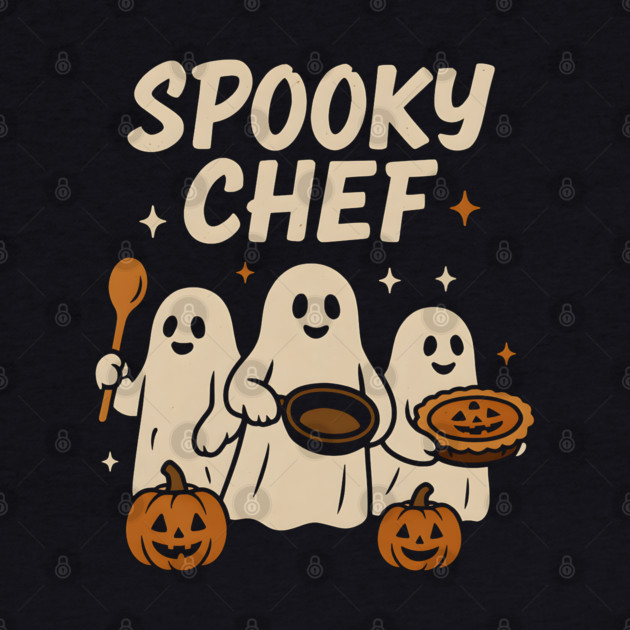 Spooky Pizza Maker Halloween Ghost Cooking Graphic Gift by MakerMind8.2