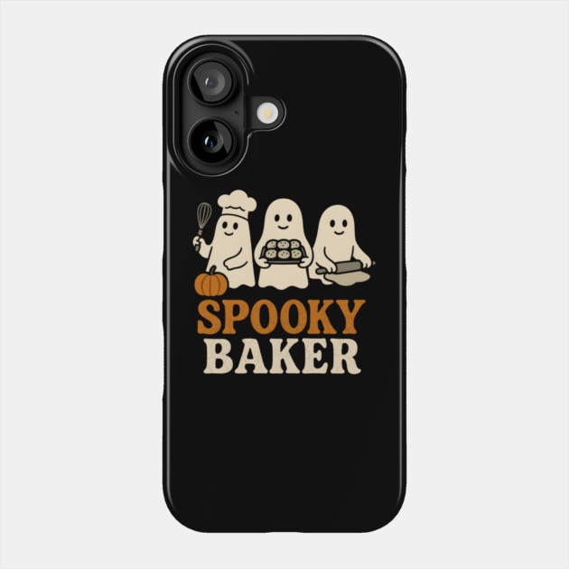 Spooky Baker Halloween Ghost Baking Cookies Graphic Gift Phone Case by MakerMind8.2