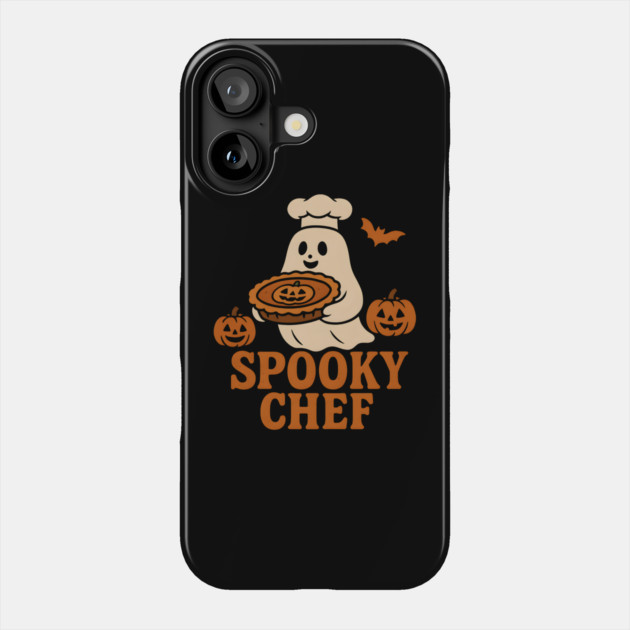 Spooky Chef Halloween Ghost Pumpkin Pie Graphic Gift Phone Case by MakerMind8.2