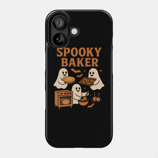 Spooky Baker Halloween Ghost Baking Graphic Gift Phone Case by MakerMind8.2