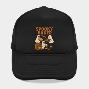Spooky Baker Halloween Ghost Baking Graphic Gift Hat