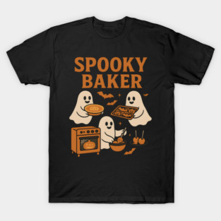 Spooky Baker Halloween Ghost Baking Graphic Gift T-Shirt