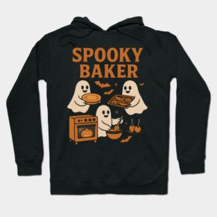 Spooky Baker Halloween Ghost Baking Graphic Gift Hoodie