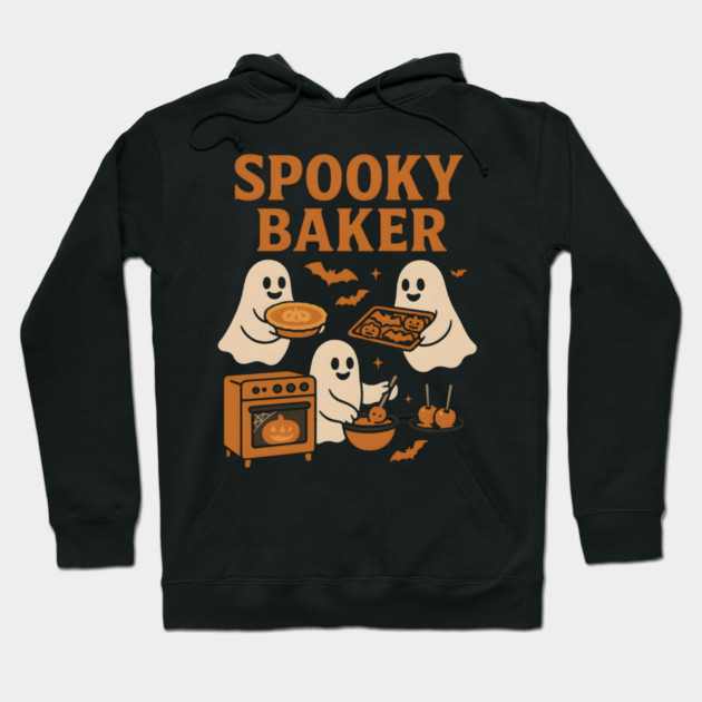 Spooky Baker Halloween Ghost Baking Graphic Gift Hoodie by MakerMind8.2