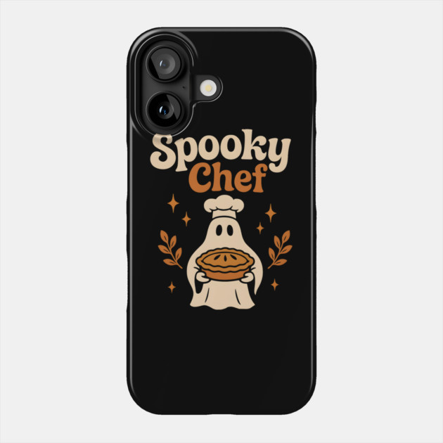 Spooky Chef Halloween Ghost Baking Pie Graphic Gift Phone Case by MakerMind8.2
