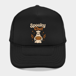 Spooky Chef Halloween Ghost Baking Pie Graphic Gift Hat