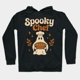Spooky Chef Halloween Ghost Baking Pie Graphic Gift Hoodie