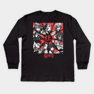 Demon Slayer - Hashira Red Kids Long Sleeve T-Shirt