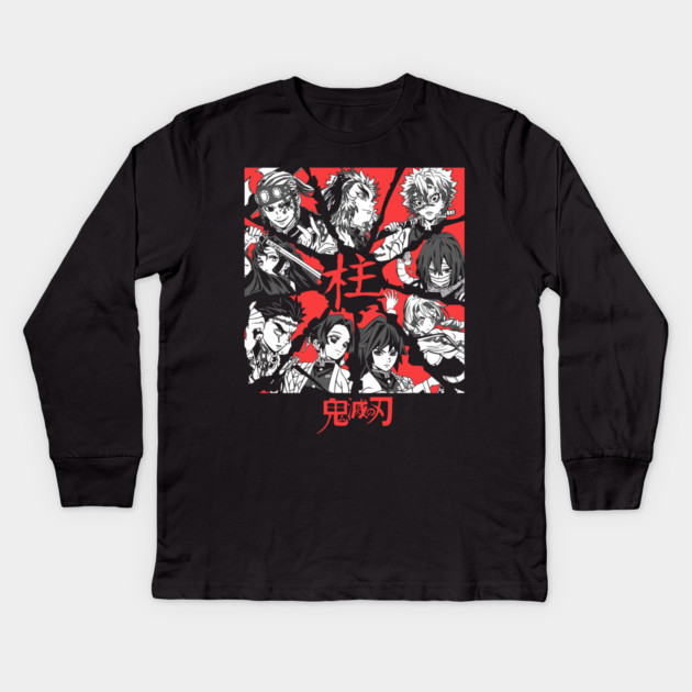 Demon Slayer - Hashira Red Kids Long Sleeve T-Shirt by Otaku Vibes