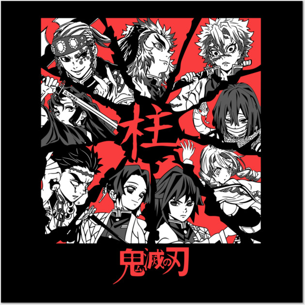 Demon Slayer - Hashira Red Wall Art by Otaku Vibes