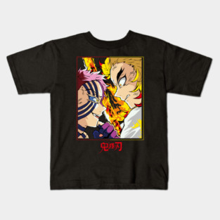 Demon Slayer Rengoku vs Akaza Clash Art Kids T-Shirt
