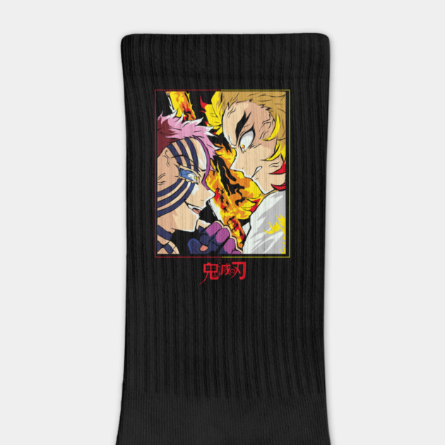 Demon Slayer Rengoku vs Akaza Clash Art by Otaku Vibes