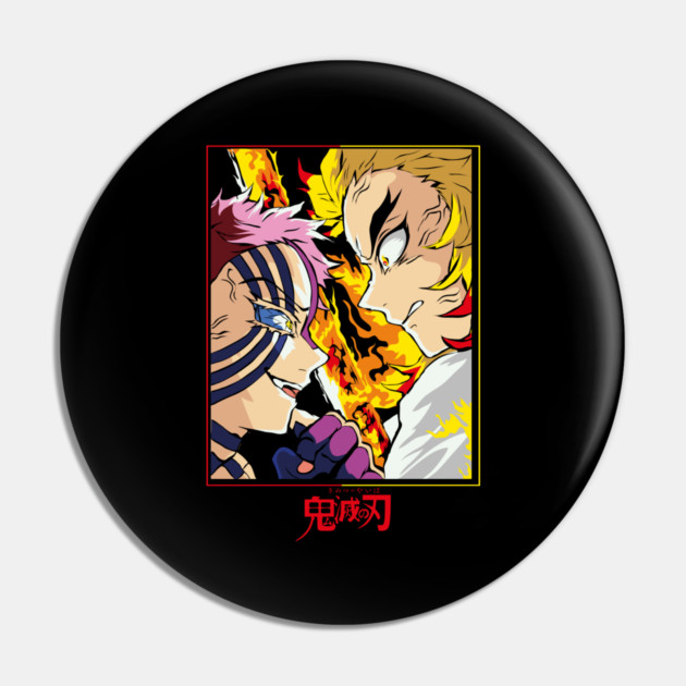 Demon Slayer Rengoku vs Akaza Clash Art Pin by Otaku Vibes