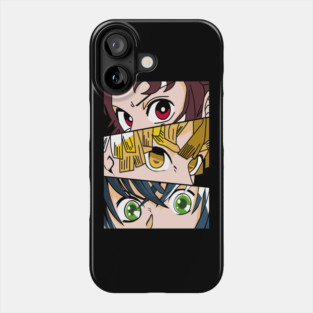 Demon Slayer Trio Eyes - Tanjiro, Zenitsu and Inosuke Phone Case