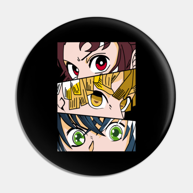 Demon Slayer Trio Eyes - Tanjiro, Zenitsu and Inosuke Pin by Otaku Vibes