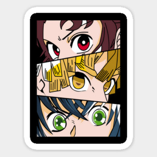 Demon Slayer Trio Eyes - Tanjiro, Zenitsu and Inosuke Magnet