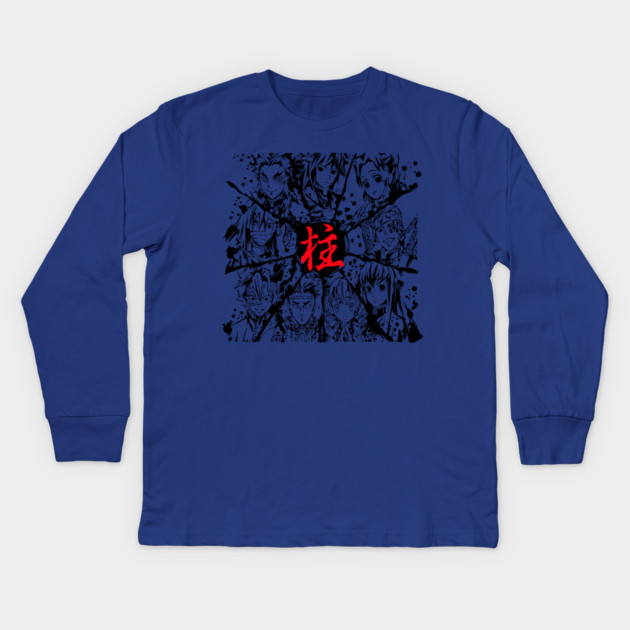 Demon Slayer Hashira Kanji Symbol Kids Long Sleeve T-Shirt by Otaku Vibes