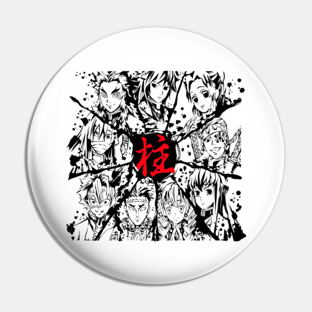 Demon Slayer Hashira Kanji Symbol Pin by Otaku Vibes