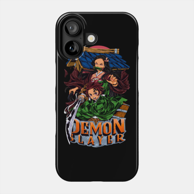 Demon Slayer Tanjiro and Nezuko Art Phone Case by Otaku Vibes