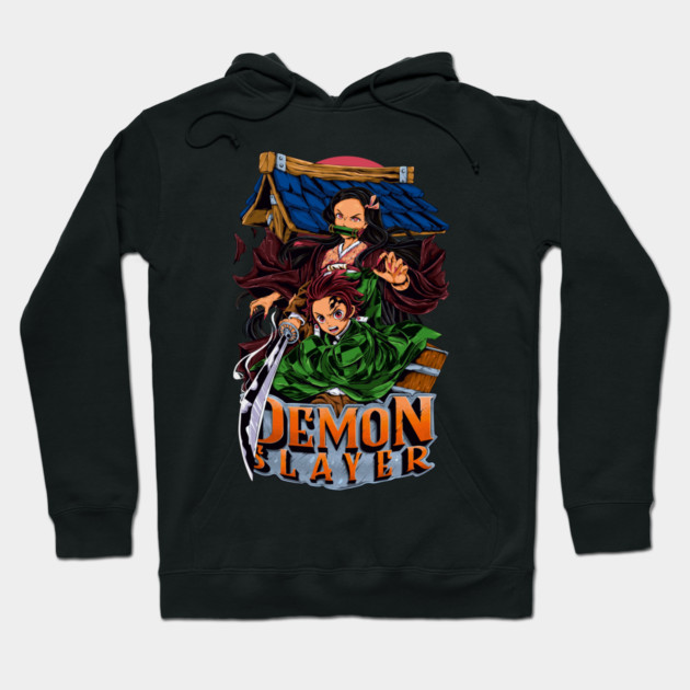 Demon Slayer Tanjiro and Nezuko Art Hoodie by Otaku Vibes