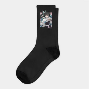 Demon Slayer Kanao Tsuyuri Butterfly Blade Art Socks