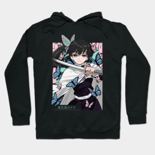 Demon Slayer Kanao Tsuyuri Butterfly Blade Art Hoodie