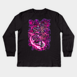Demon Slayer - Tanjiro vs Upper Moon 4 Kids Long Sleeve T-Shirt