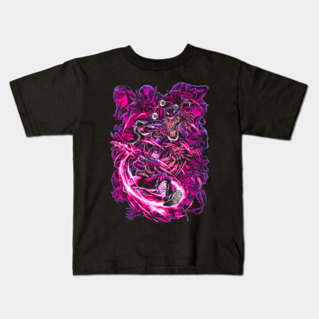 Demon Slayer - Tanjiro vs Upper Moon 4 Kids T-Shirt by Otaku Vibes