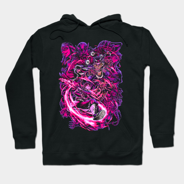 Demon Slayer - Tanjiro vs Upper Moon 4 Hoodie by Otaku Vibes