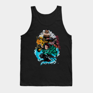 Demon Slayer Main Four in Action Tank Top