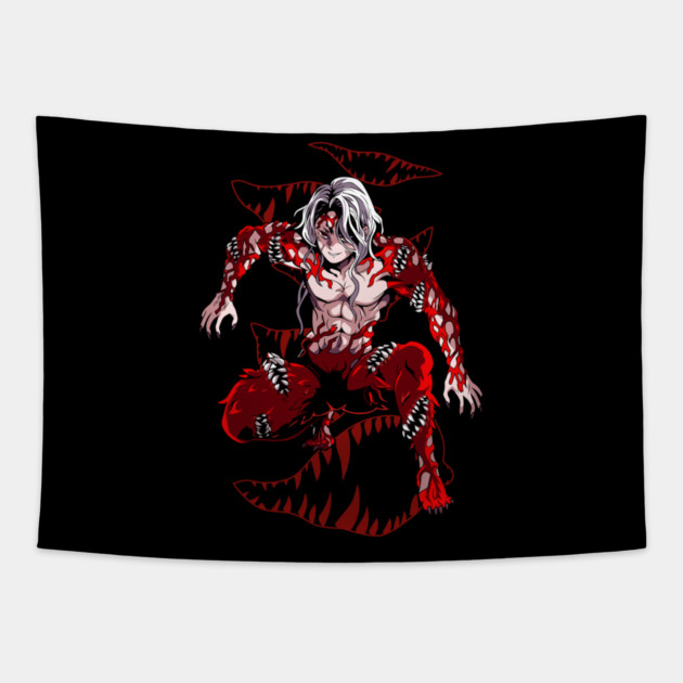 Demon Slayer Muzan Kibutsuji Form Rise Tapestry by Otaku Vibes