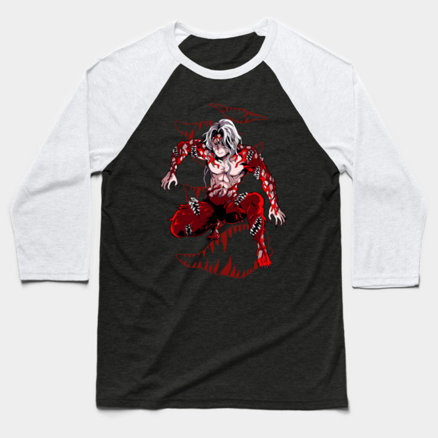 Demon Slayer Muzan Kibutsuji Form Rise Baseball T-Shirt by Otaku Vibes