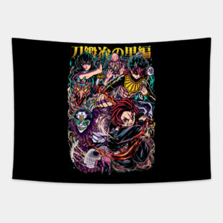 Demon Slayer Swordsmith Arc Clash Tapestry