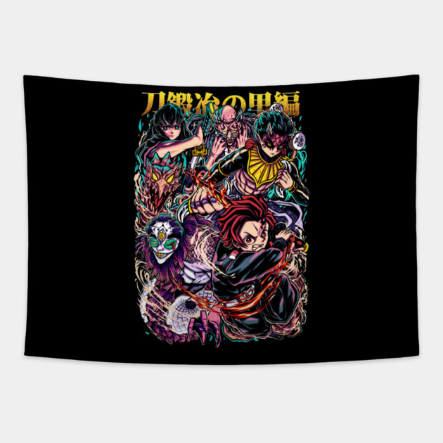Demon Slayer Swordsmith Arc Clash Tapestry by Otaku Vibes