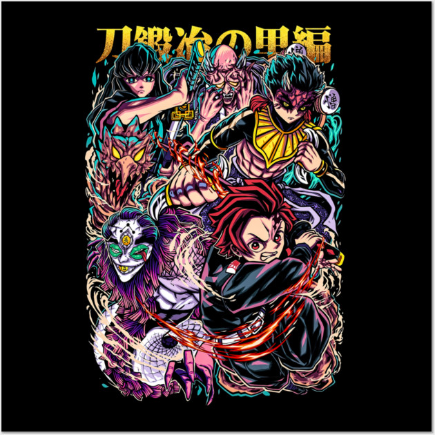 Demon Slayer Swordsmith Arc Clash Wall Art by Otaku Vibes