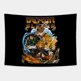 Mugen Train Arc - Kimetsu no Yaiba Art Tapestry