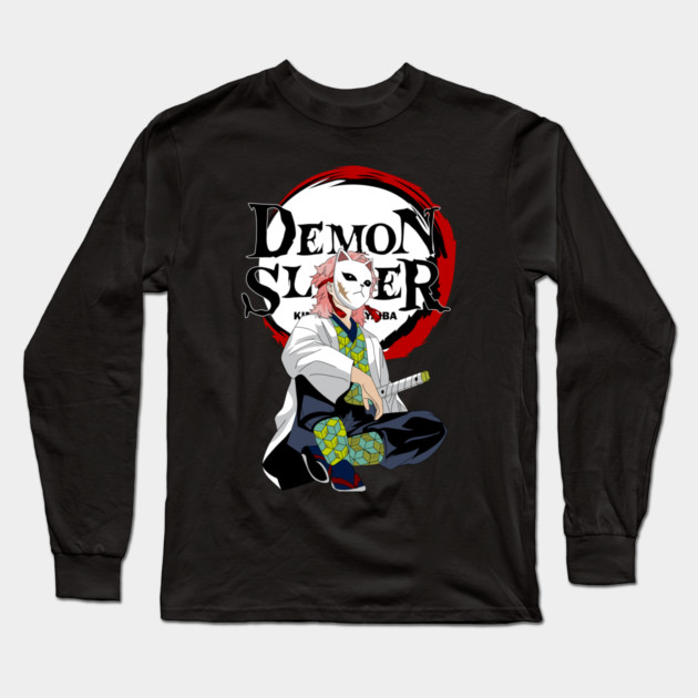Demon Slayer Sabito Fox Mask Long Sleeve T-Shirt by Otaku Vibes