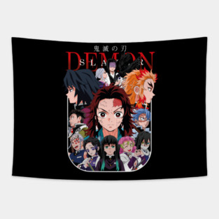 Tanjiro and the Hashira - Demon Slayer Tapestry